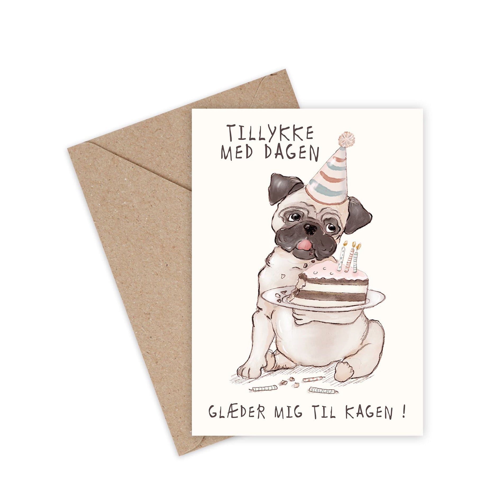 Glæder Mig til Kagen A6 kort